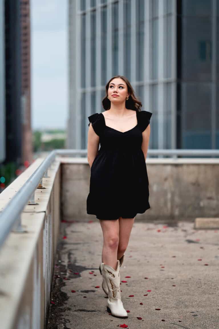 Houston senior session in downtown