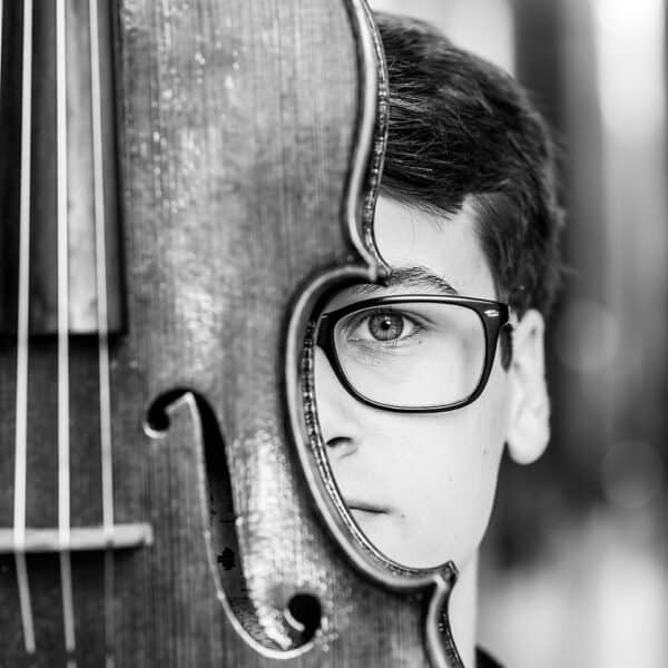 senior session with an instrument