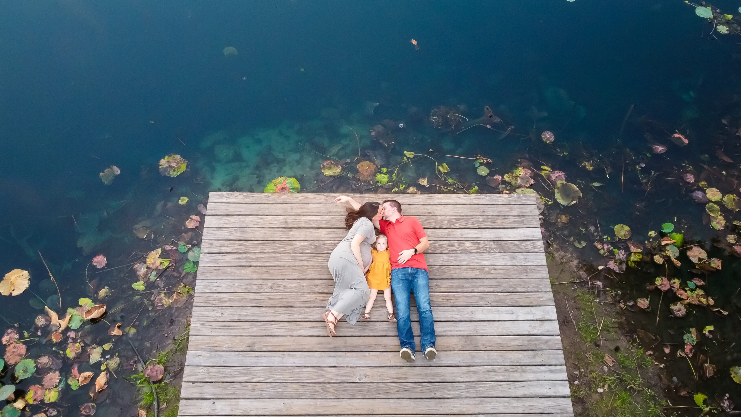 drone photos maternity session